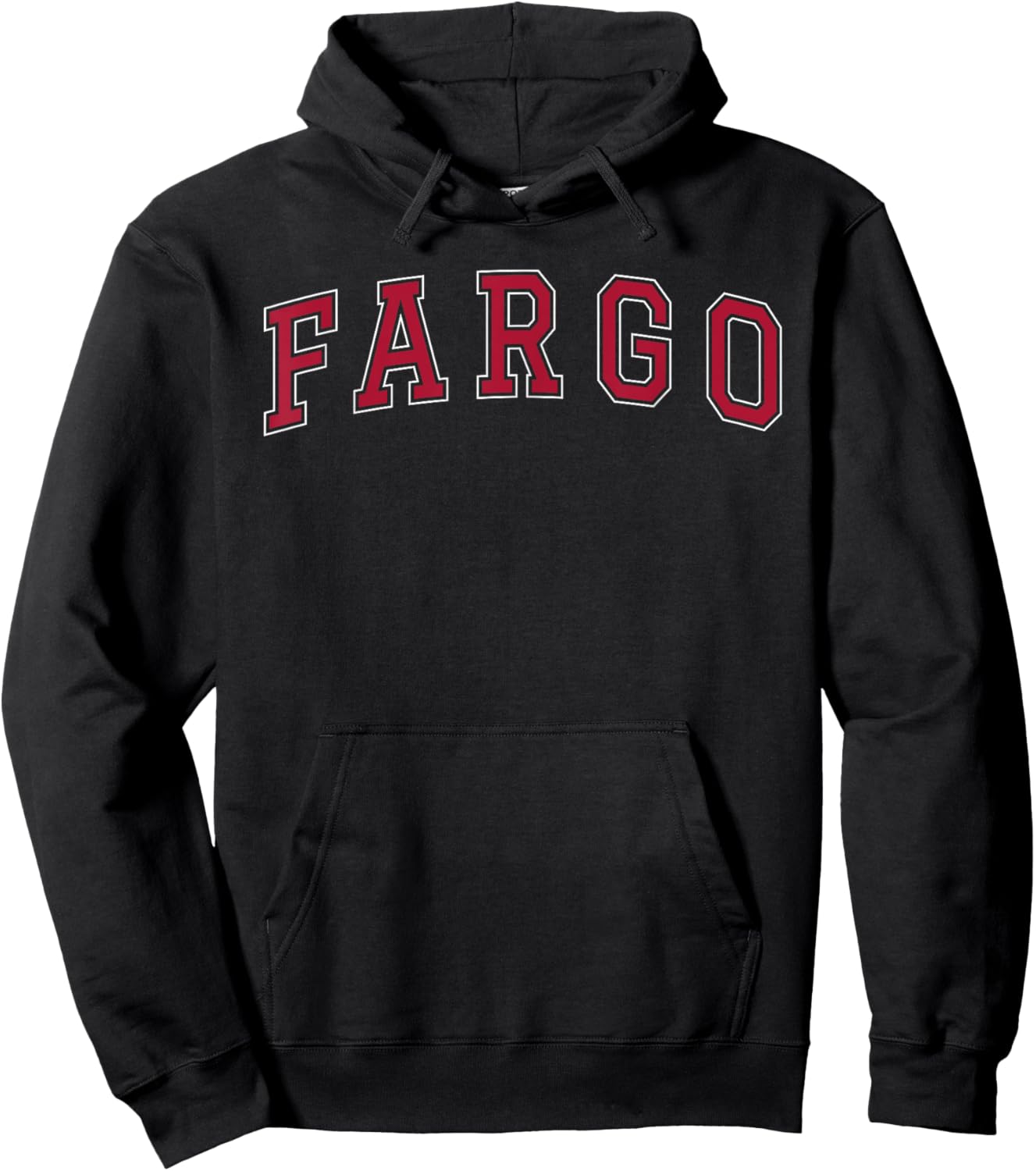Fargo North Dakota Souvenir Sport College Style Text Hoodie - Hoodie | Black