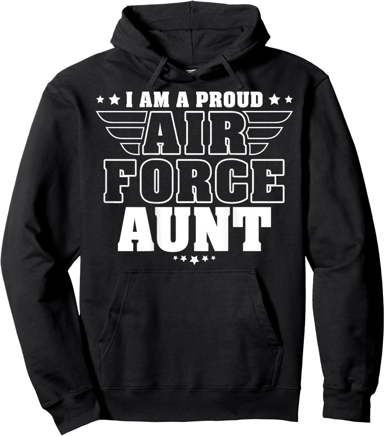 I Am A Proud Air Force Aunt Patriotic Pride Military Auntie Men Hoodie - Hoodie | Black
