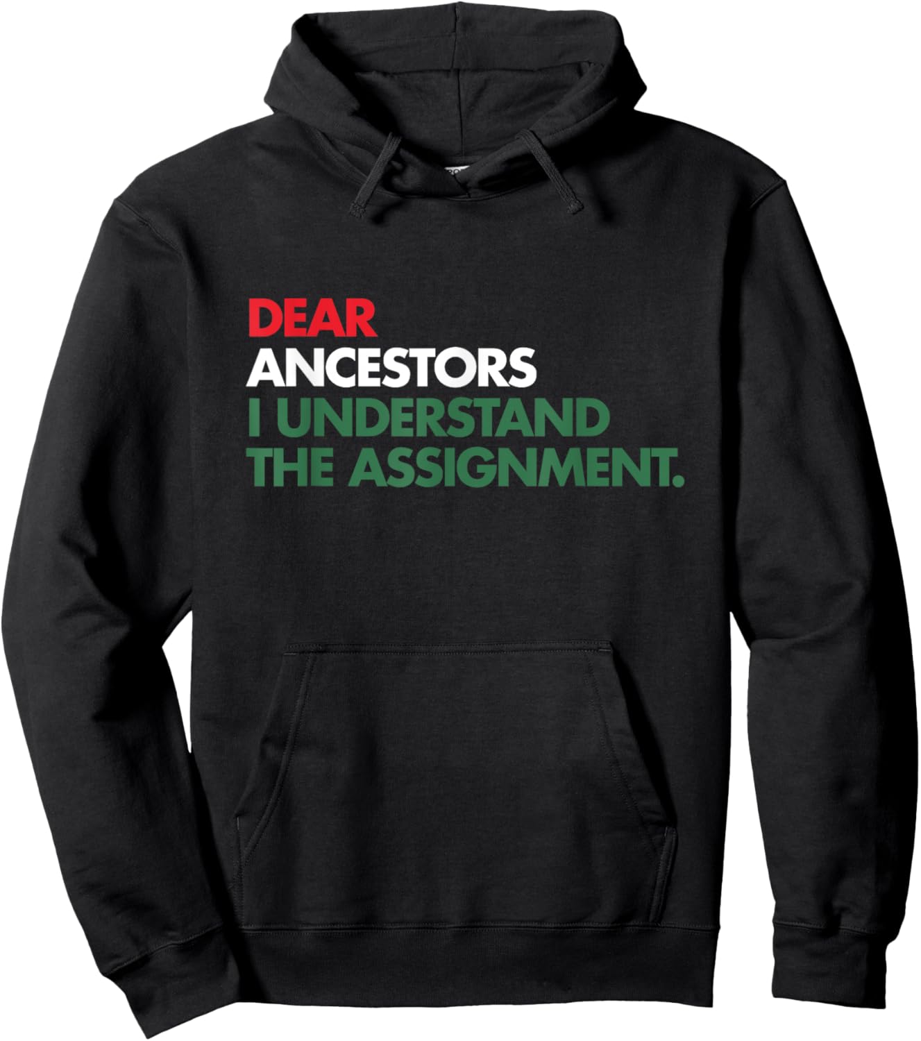 Dear Ancestors I Understand The Assignment Hoodie - Hoodie | Black