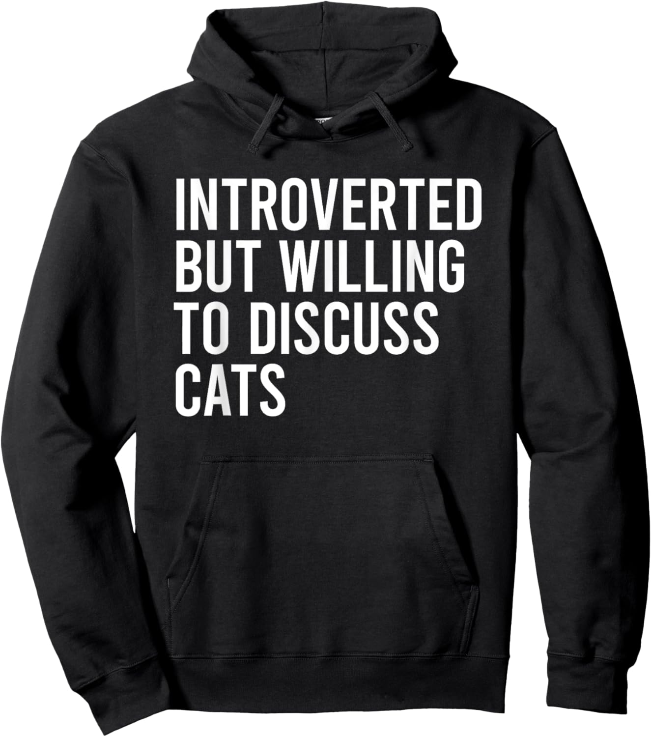 Introverted But Willing To Discuss Cats Hoodie - Hoodie | Black