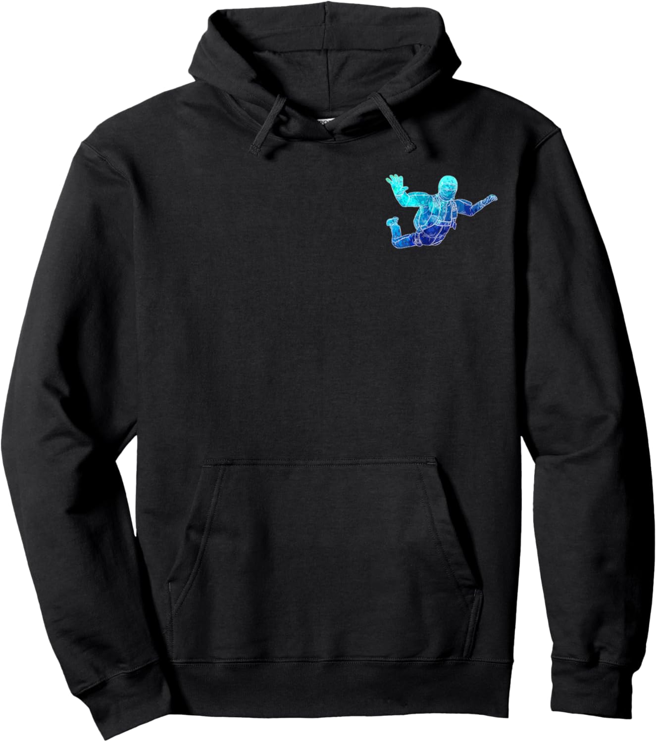 Skydiver Parachute Wingsuit & Wind Tunnel Jumping Free Fall Hoodie - Hoodie | Black