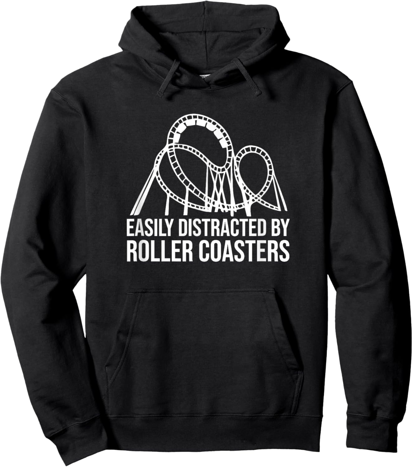 Funny Roller Coaster Theme Park Rollercoaster Hoodie - Hoodie | Black