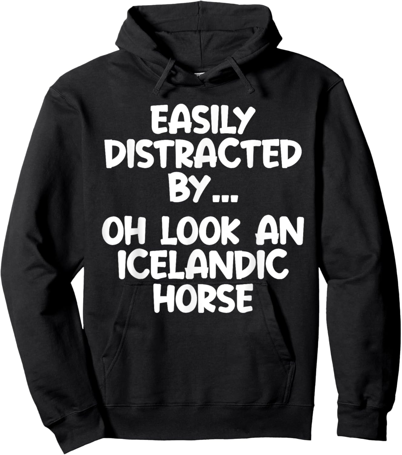 Funny Icelandic Horse Horse Equine Joke Hoodie - Hoodie | Black