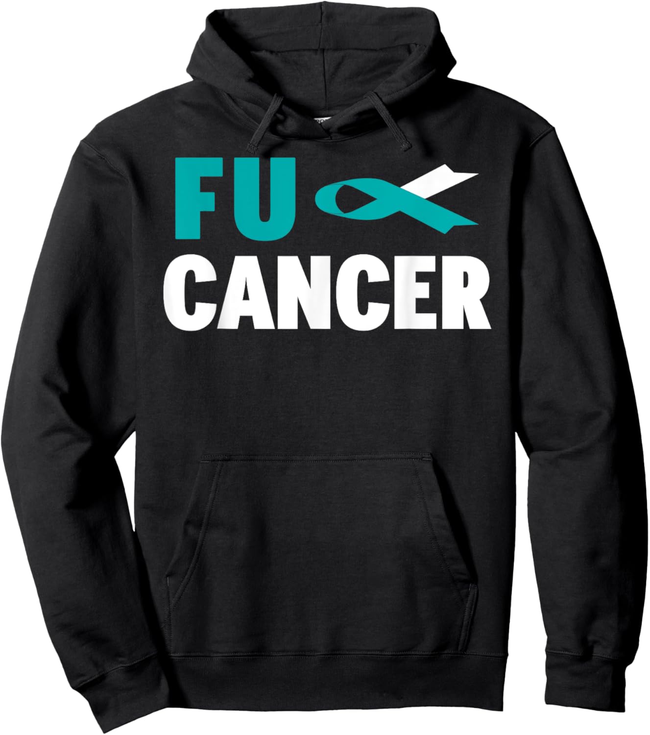 Fuck Cervical Cancer Shirt - Cervical Cancer Awareness Hoodie - Hoodie | Black