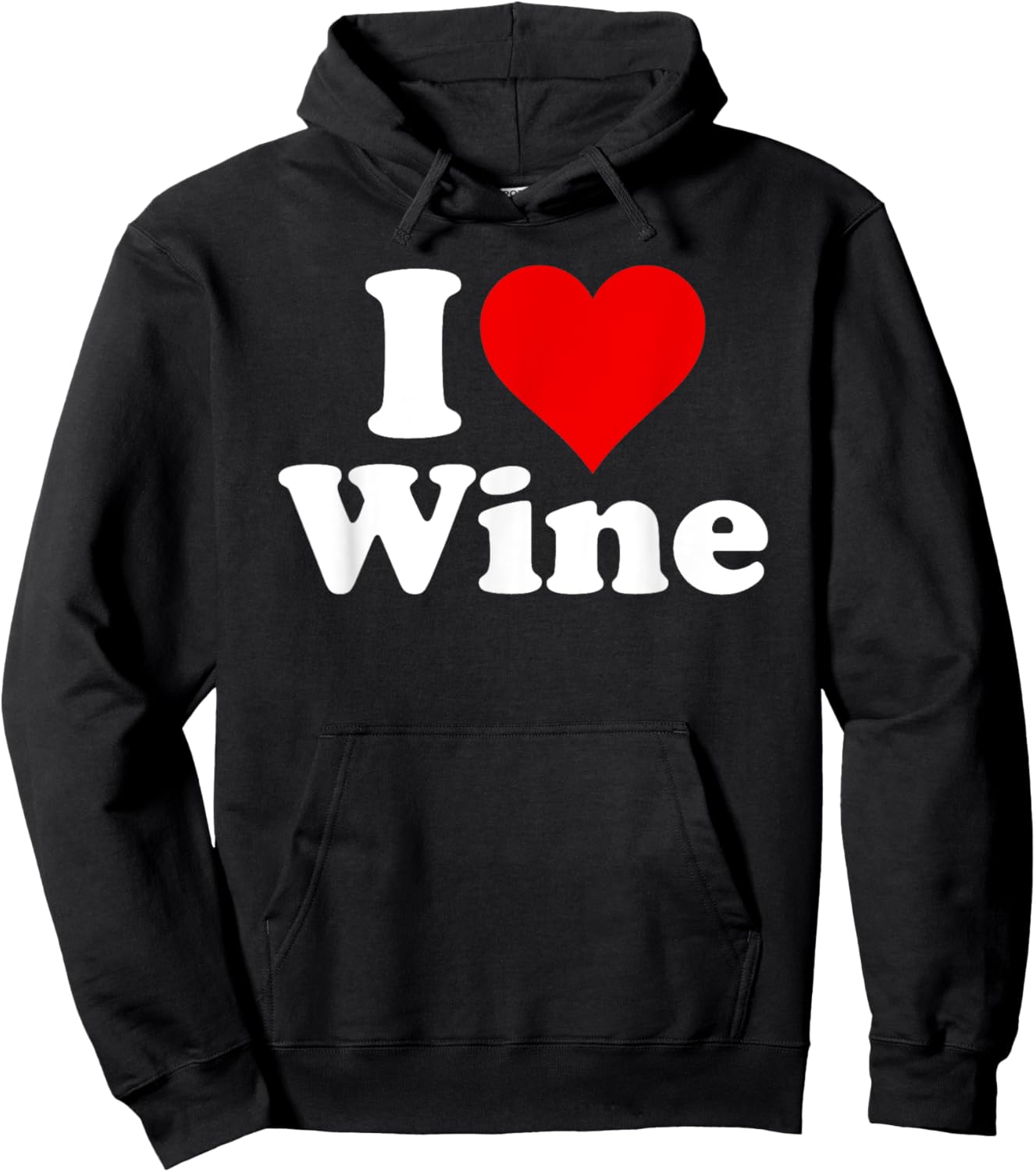 I Love Wine I Heart Wine Hoodie - Hoodie | Black