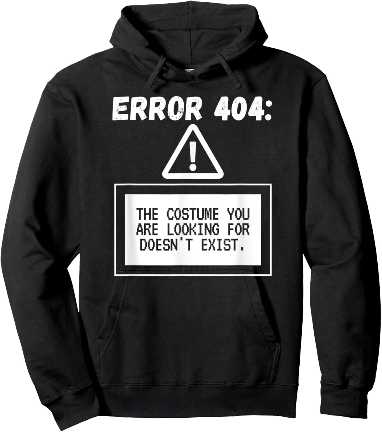 Error 404 Costume Not Found Funny Halloween Programmer Hoodie - Hoodie | Black