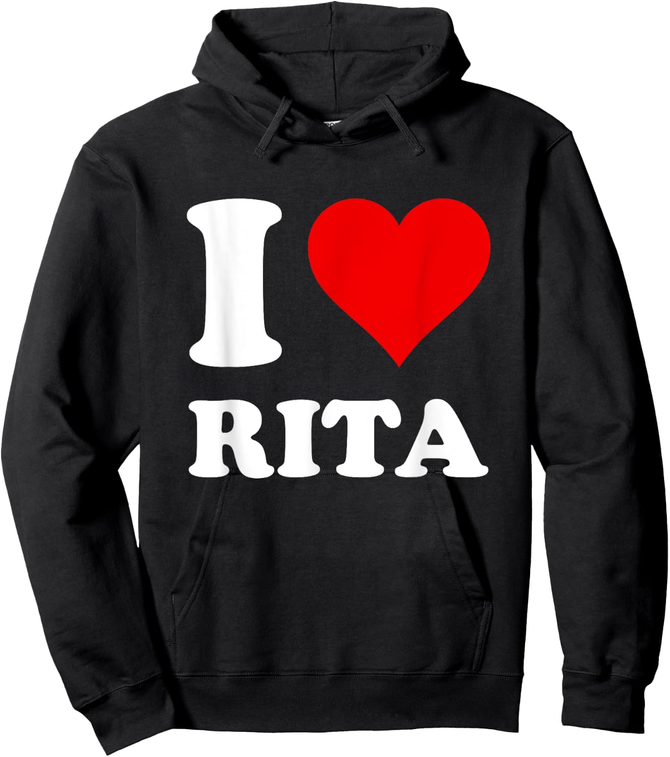 Red Heart I Love Rita Hoodie - Hoodie | Black