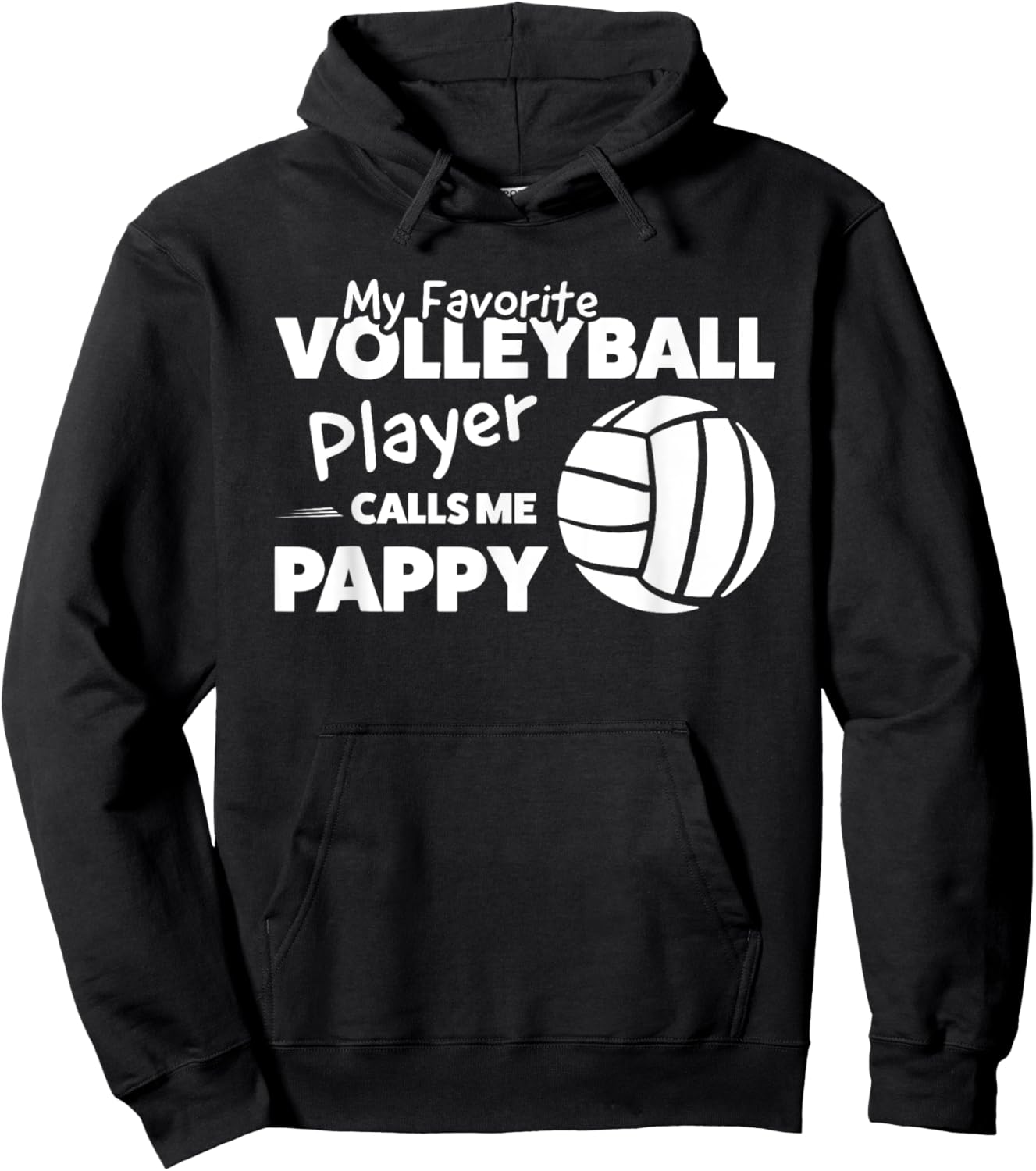My favorite Volleyball Player Pappy Volleyball Hoodie - Hoodie | Black