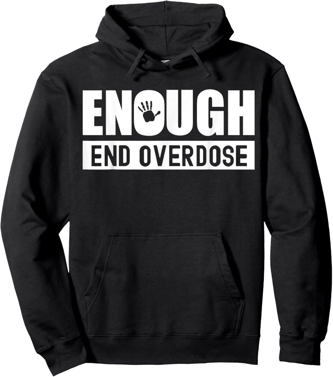 Overdose Awareness month Enough end overdose Hoodie - Hoodie | Black