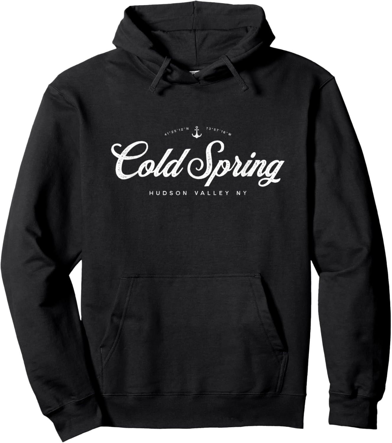 Cold Spring Hudson Valley NY Vintage Retro Hoodie - Hoodie | Black