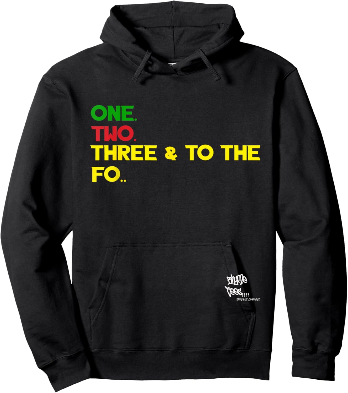 OLD SCHOOL RAP HIP HOP Merch One Two Three Quote 90's Hoodie - Hoodie | Black