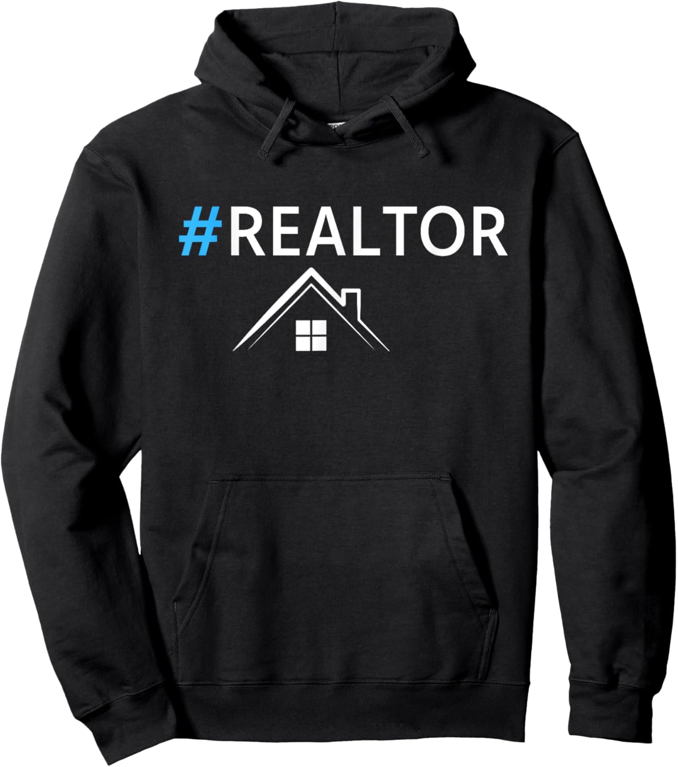 Hashtag Realtor Funny Real Estate Agent Cute Women's Men's Hoodie - Hoodie | Black