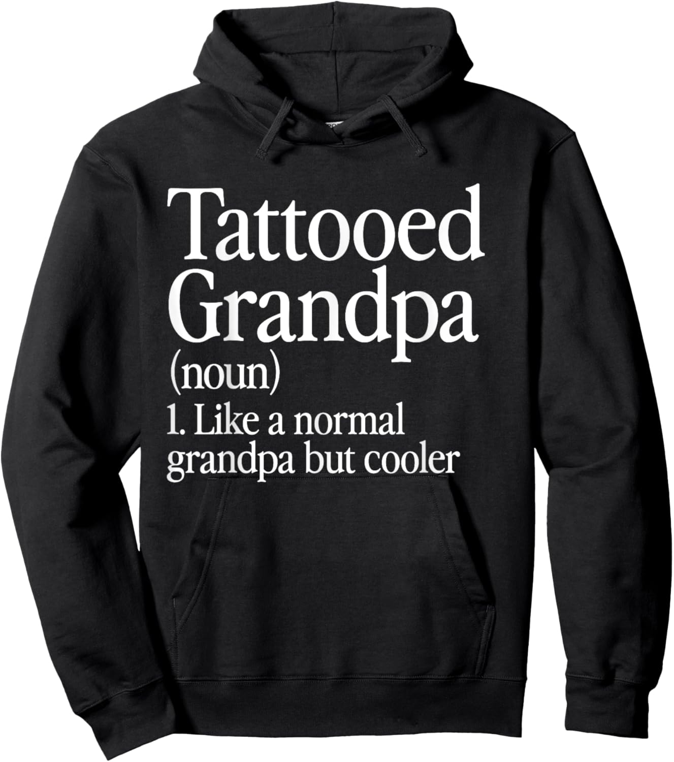 Tattooed Grandpa Definition Tattoo Artist Aesthetic Family Hoodie - Hoodie | Black