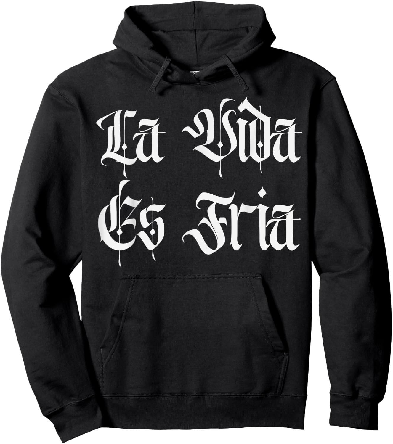 Chicano Mexican Chola Lowriders Cultura La Vida Es Fria Hoodie - Hoodie | Black