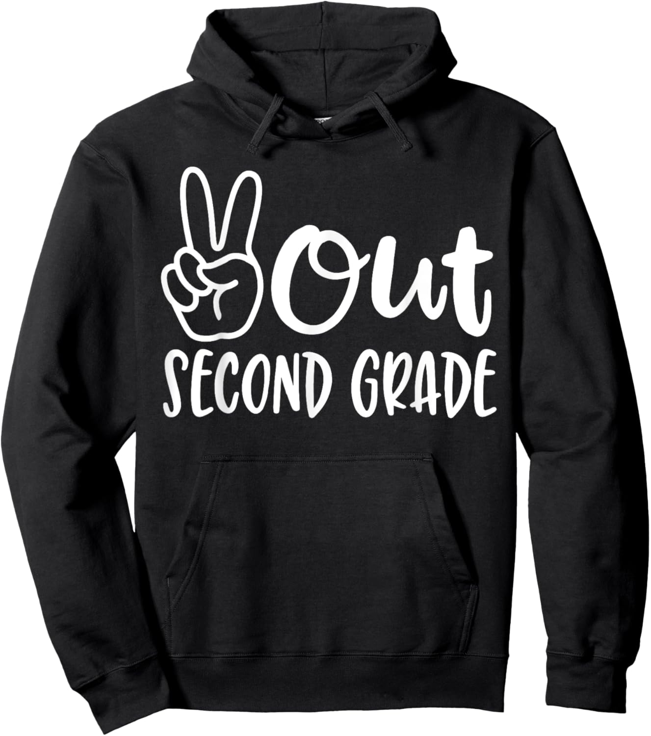 Last Day of School Peace Out 2nd Second Grade Teacher Kids Hoodie - Hoodie | Black
