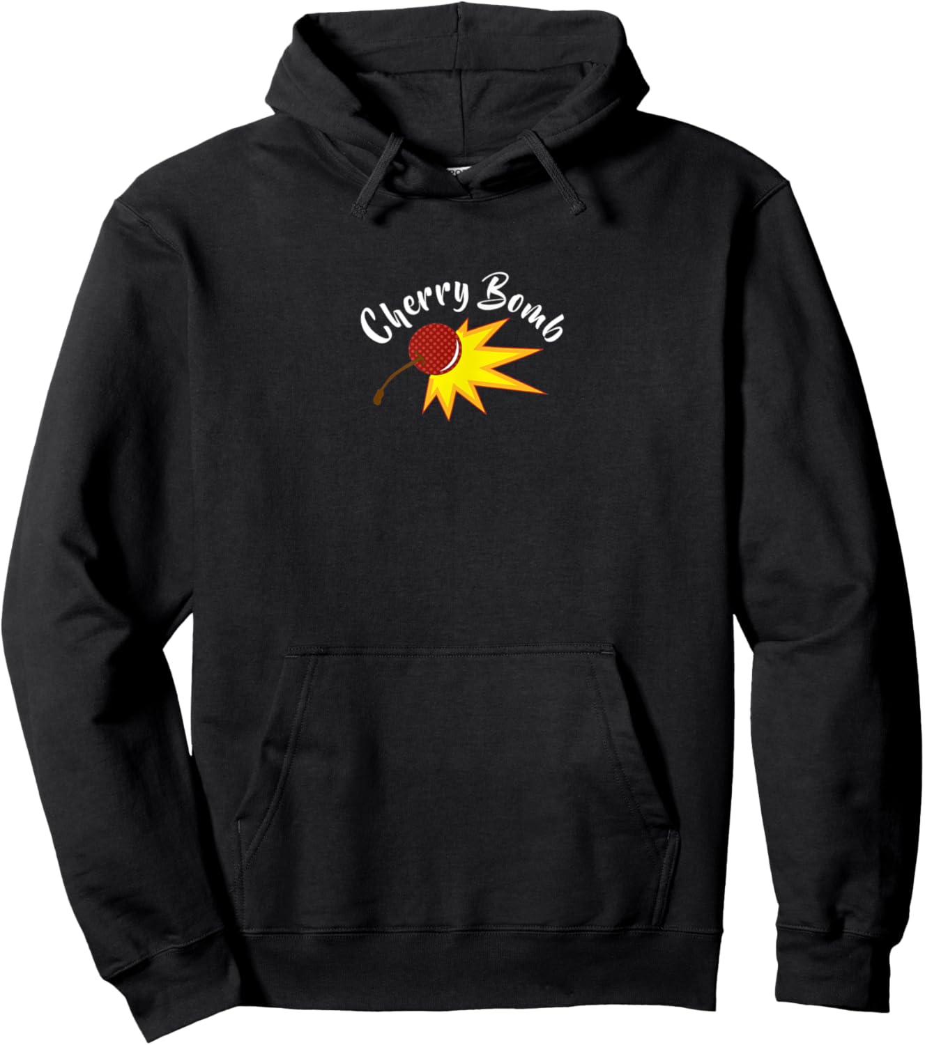 Cool Cherry Bomb Retro Pop Art Style Vintage Hoodie - Hoodie | Black