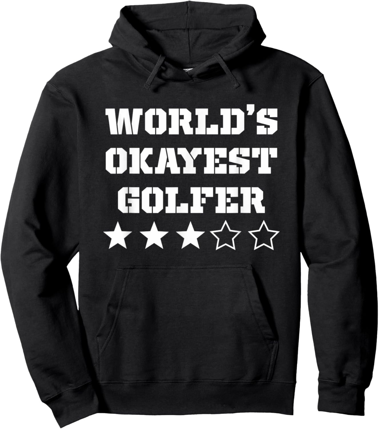 Worlds Okayest Golfer | Funny Golfer Hoodie - Hoodie | Black