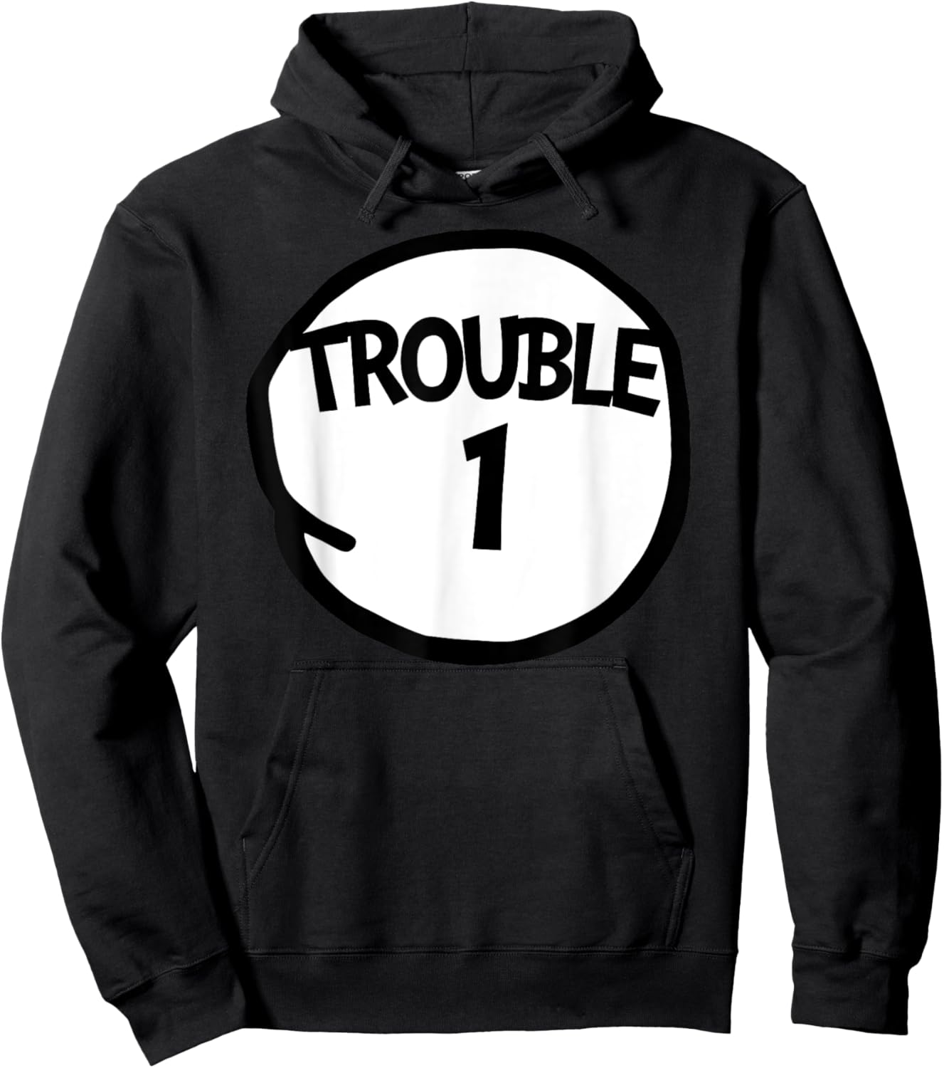 Trouble 1 Funny Trouble One Group Hoodie - Hoodie | Black