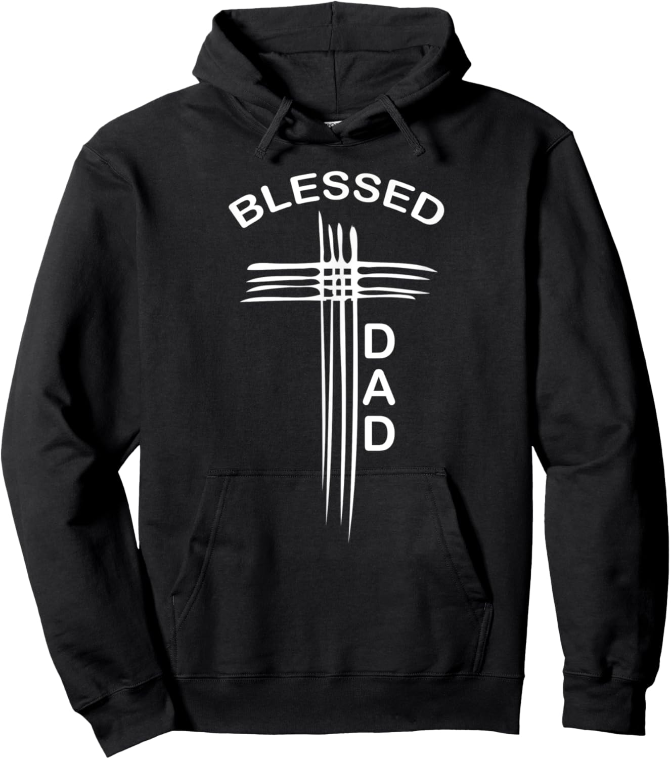 Blessed Dad Christian Cross Religious Hoodie - Hoodie | Black