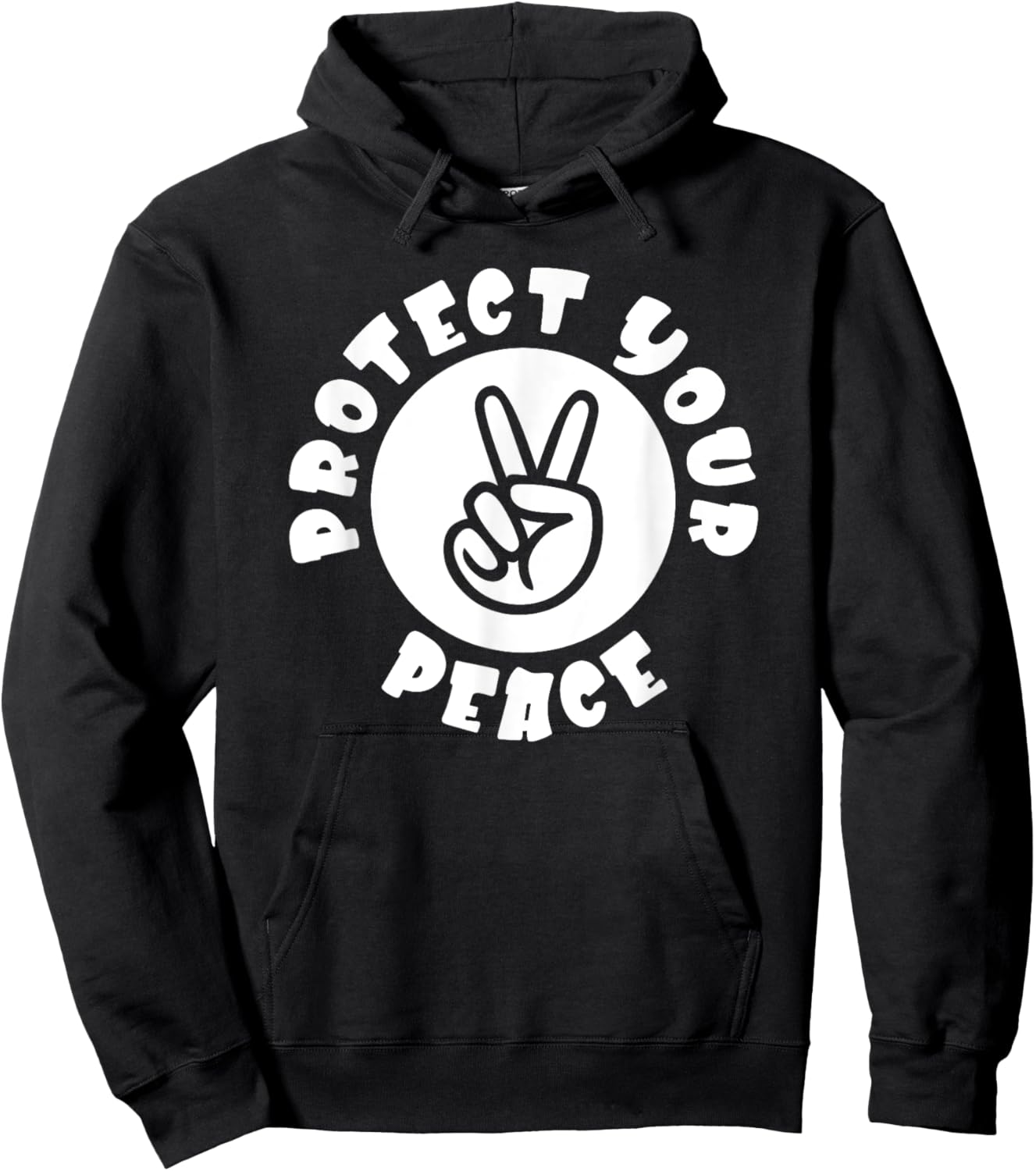 Protect Your Peace Peace Sign Hand Hoodie - Hoodie | Black