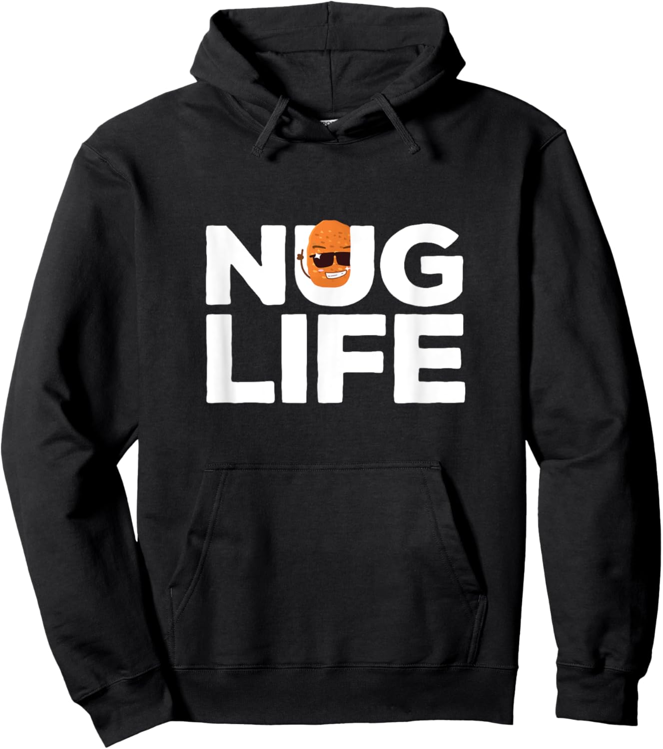 Nug Life Kawaii Chicken Nugget Hilarious Character Hoodie - Hoodie | Black