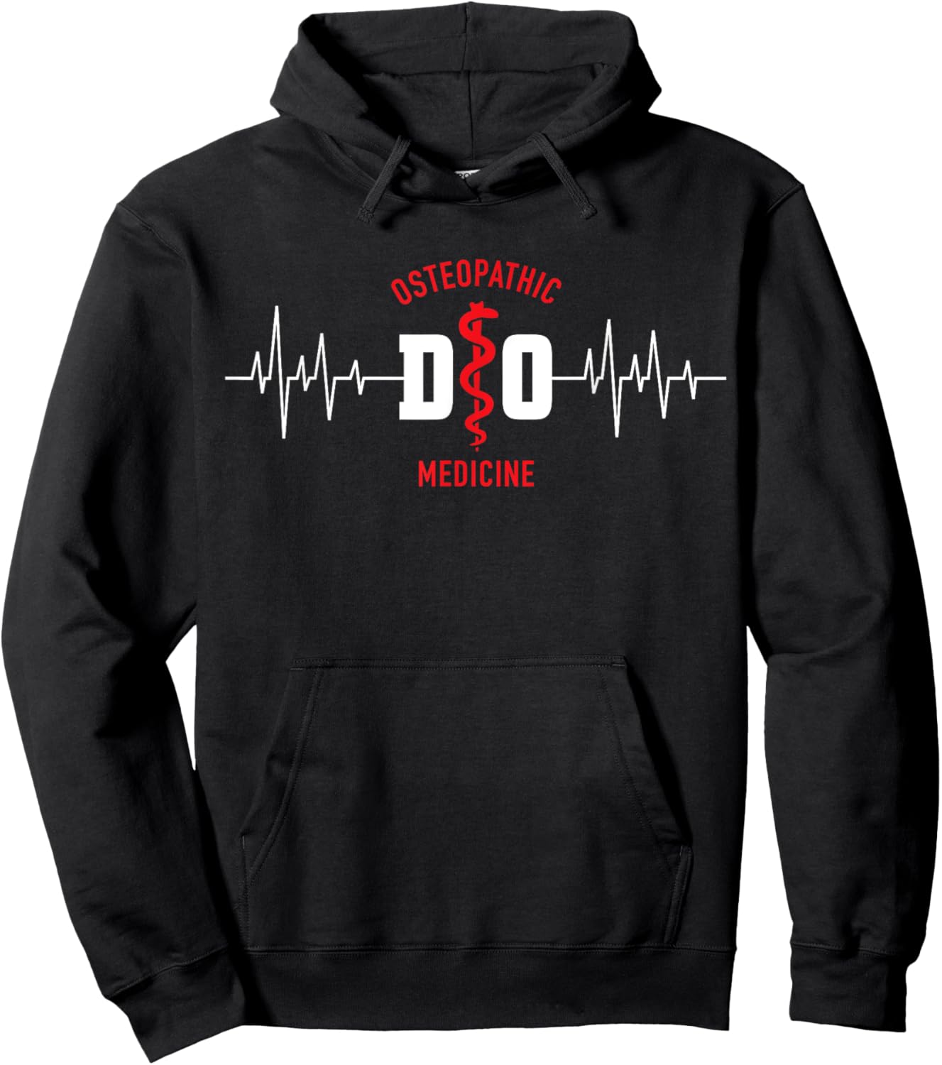 Doctor of Osteopathic Medicine Osteopathy DO Heartbeat Hoodie - Hoodie | Black