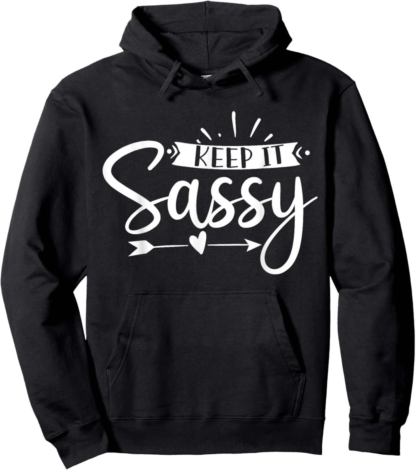 Sassy Attitude Gifts Southern Charm & Grace x Women's Black Keep It Sassy Hoodie - Hoodie | Black
