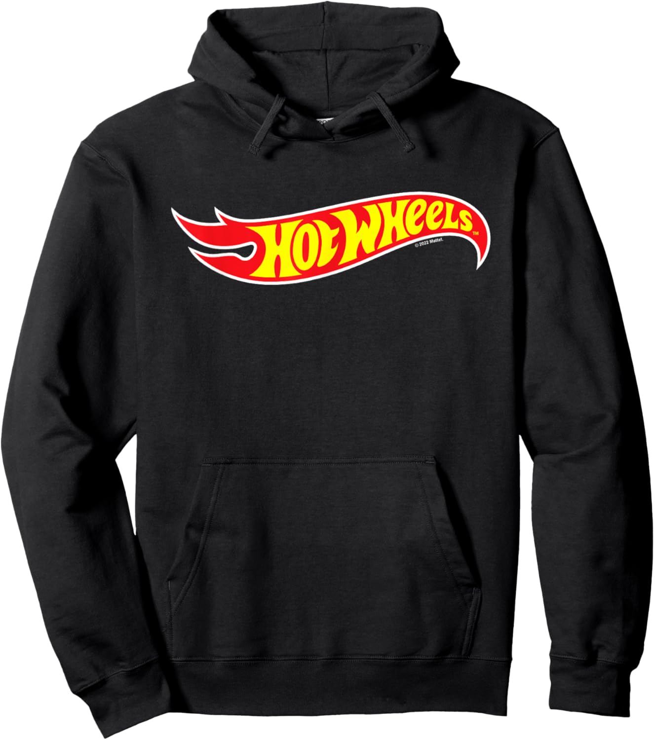 Hot Wheels - Hot Wheels Logo - Boys' Classic Fit Short Sleeve - Black - Size: XS (4/5), S (6/7), M (8), L (10), XL (12), XXL (14/16) - Novelty Hoodie - Hoodie | Black