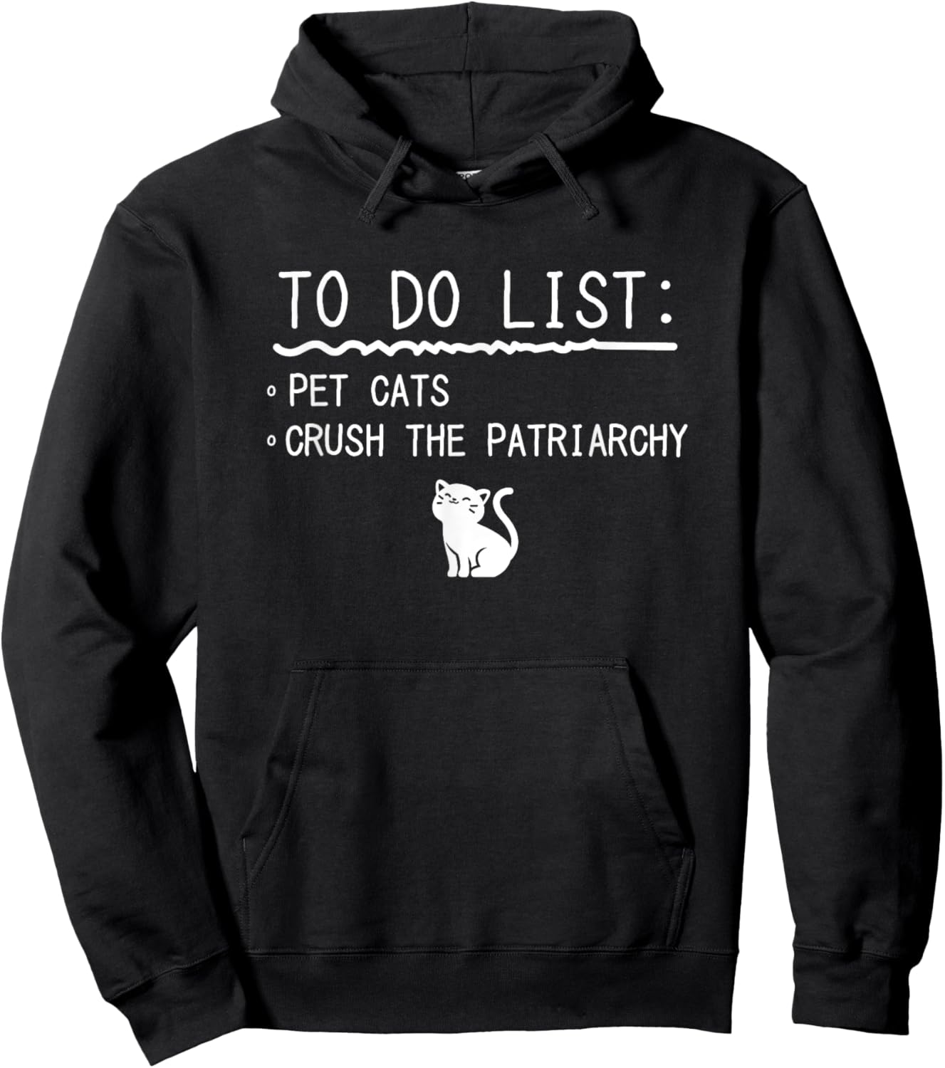 Feminism Crush Patriarchy Pet Cats Hoodie - Hoodie | Black