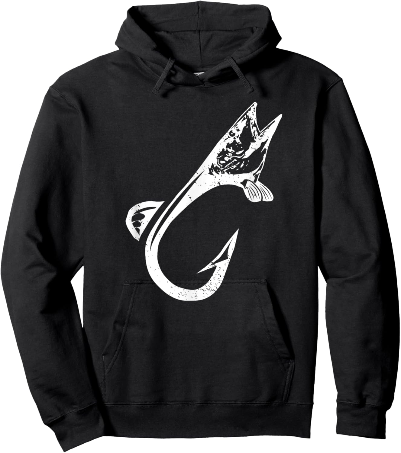 Cool Fishing Hook Muskie Fish Musky Fishing Hooks Fisherman Hoodie - Hoodie | Black
