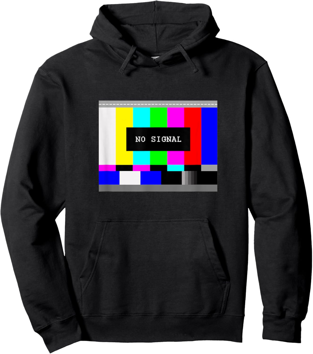 Test Image No Signal Still Picture Retro Analogue TV Motif Hoodie - Hoodie | Black