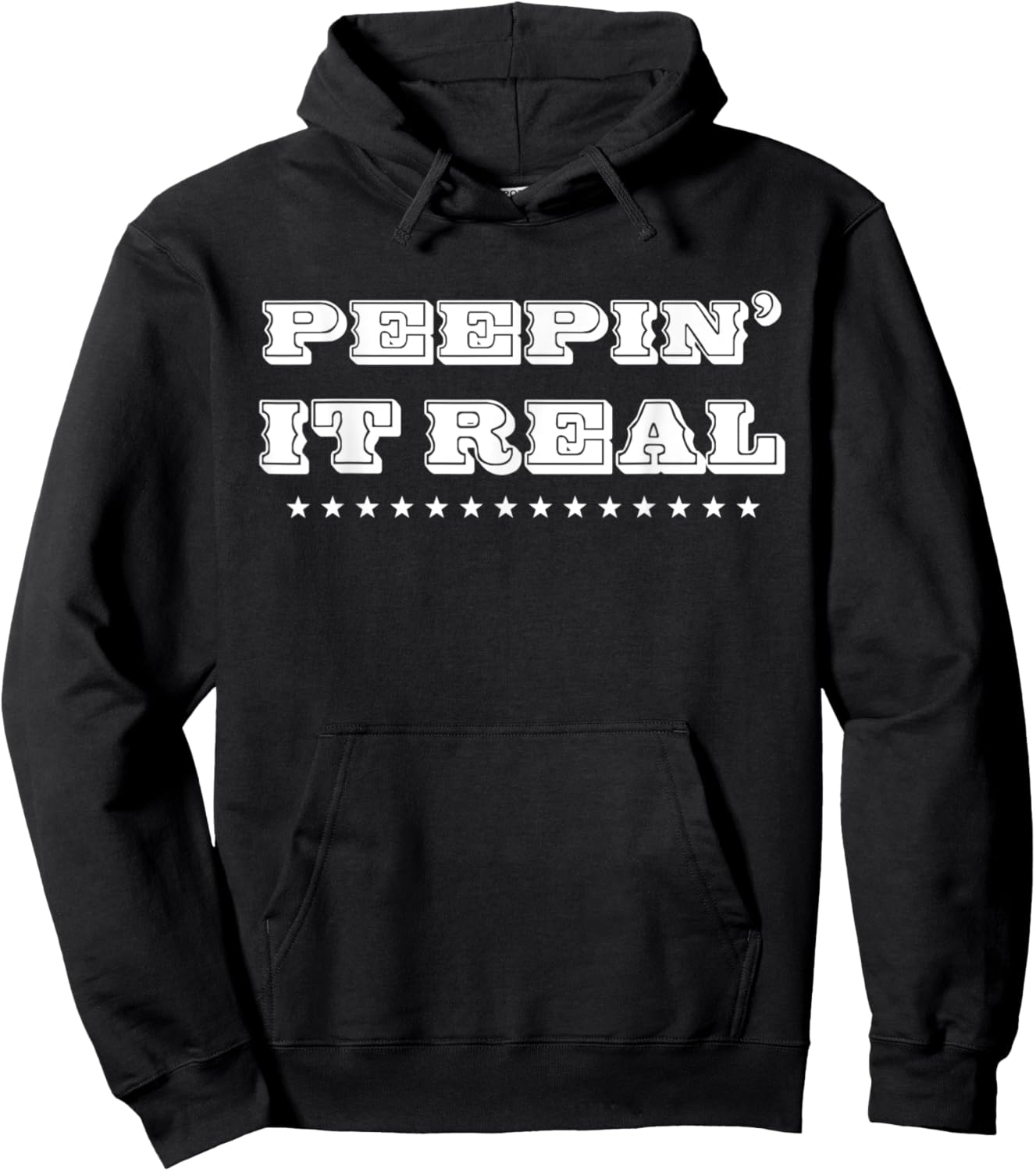Rabbit Peepin' It Real Easter Funny Novelty Hoodie - Hoodie | Black