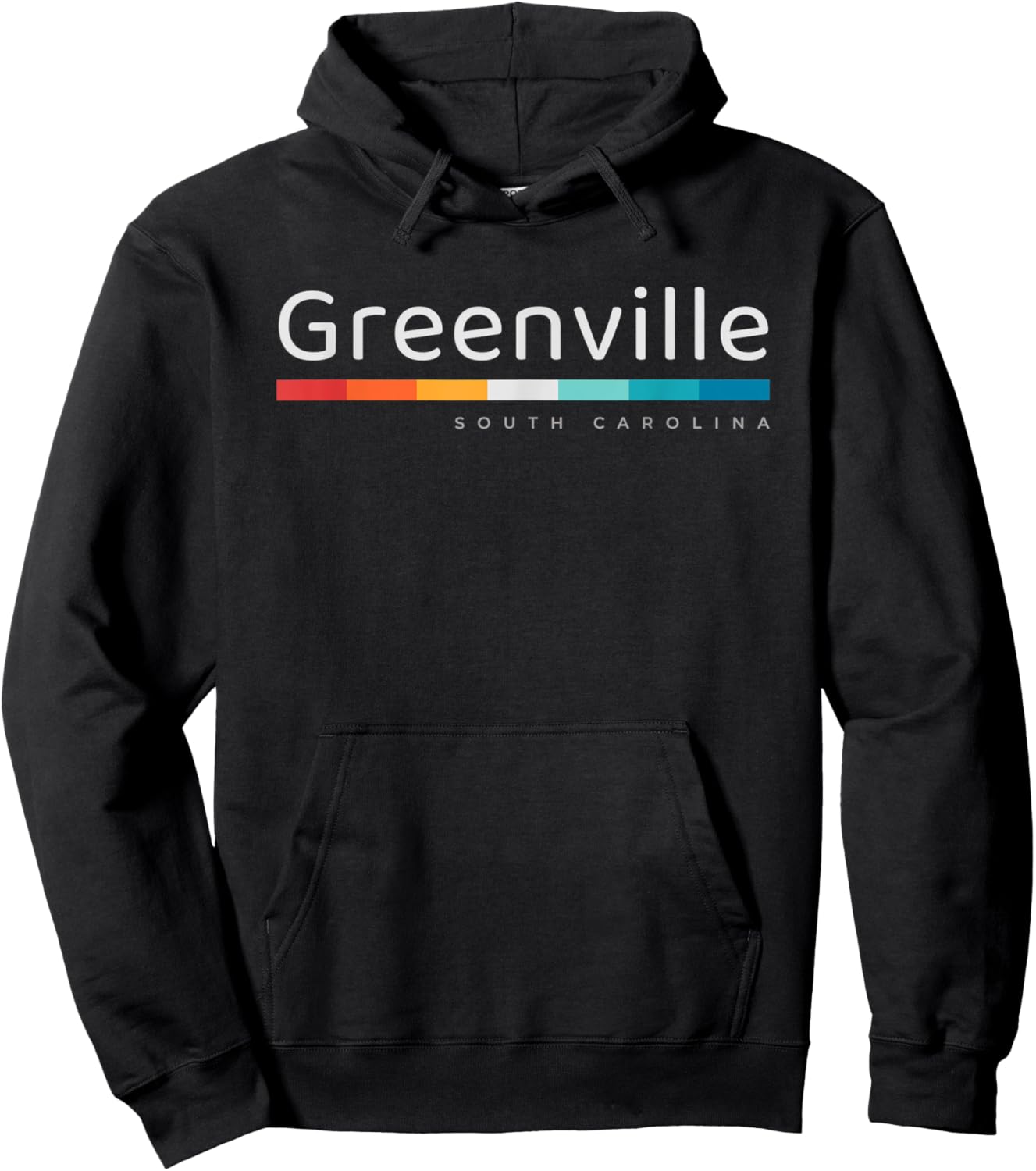 Greenville SC South Carolina Retro Design Hoodie - Hoodie | Black