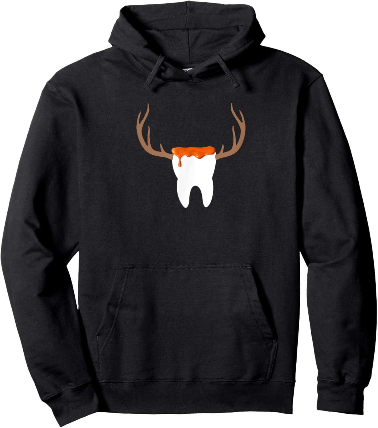 Caramel Syrup Topped Sweet Tooth with Antlers Hoodie - Hoodie | Black
