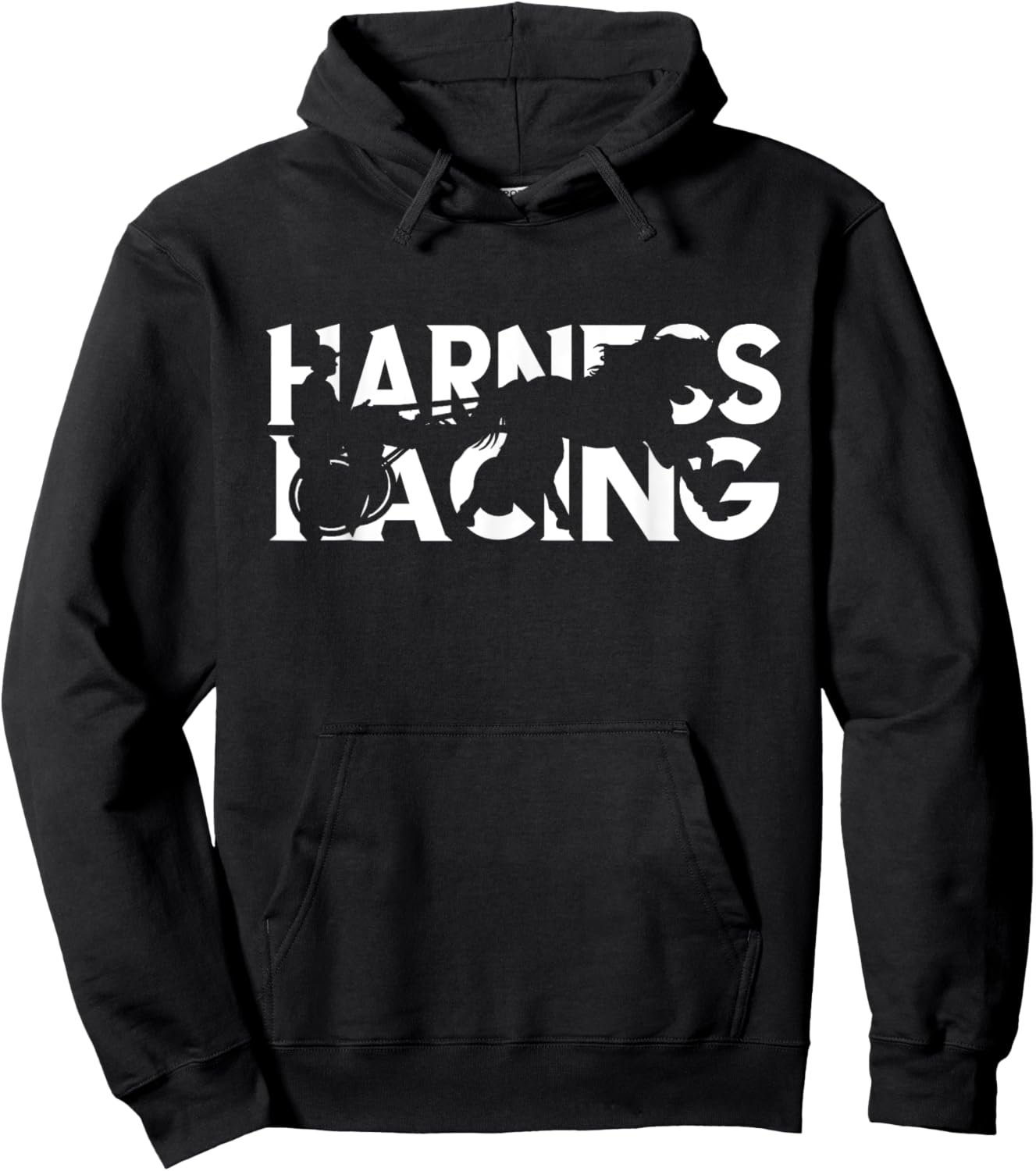 Harness Racing Horse Racer Trotting Horse Racing Equitation Hoodie - Hoodie | Black