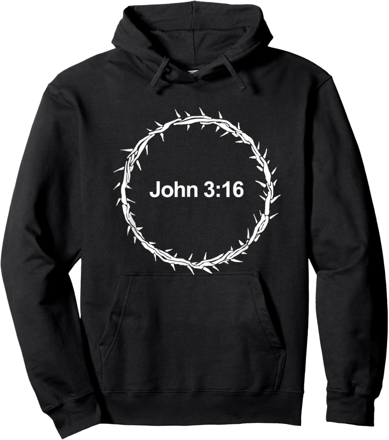 Crown of Thorns John 3:16 Hoodie - Hoodie | Black