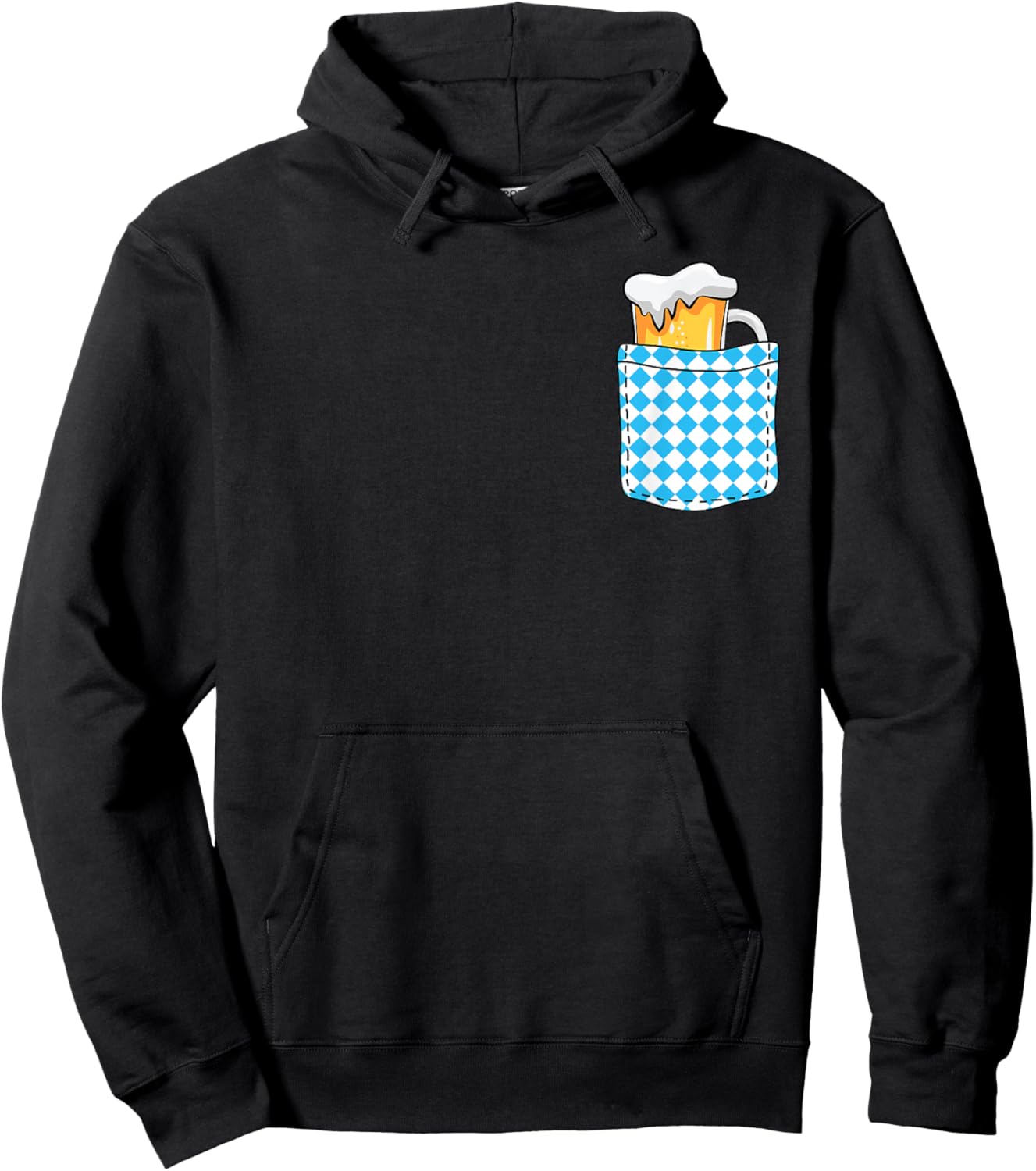 Bavarian Pocket Oktoberfest Funny German Festival Bavaria Hoodie - Hoodie | Black