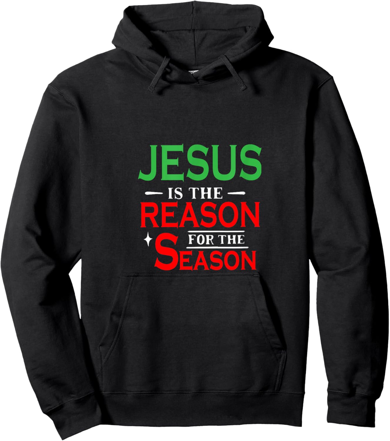 Jesus Is the Reason for the Season Christian Black X-Small Short Sleeve Regular Fit Modern Christian Hoodie - Hoodie | Black