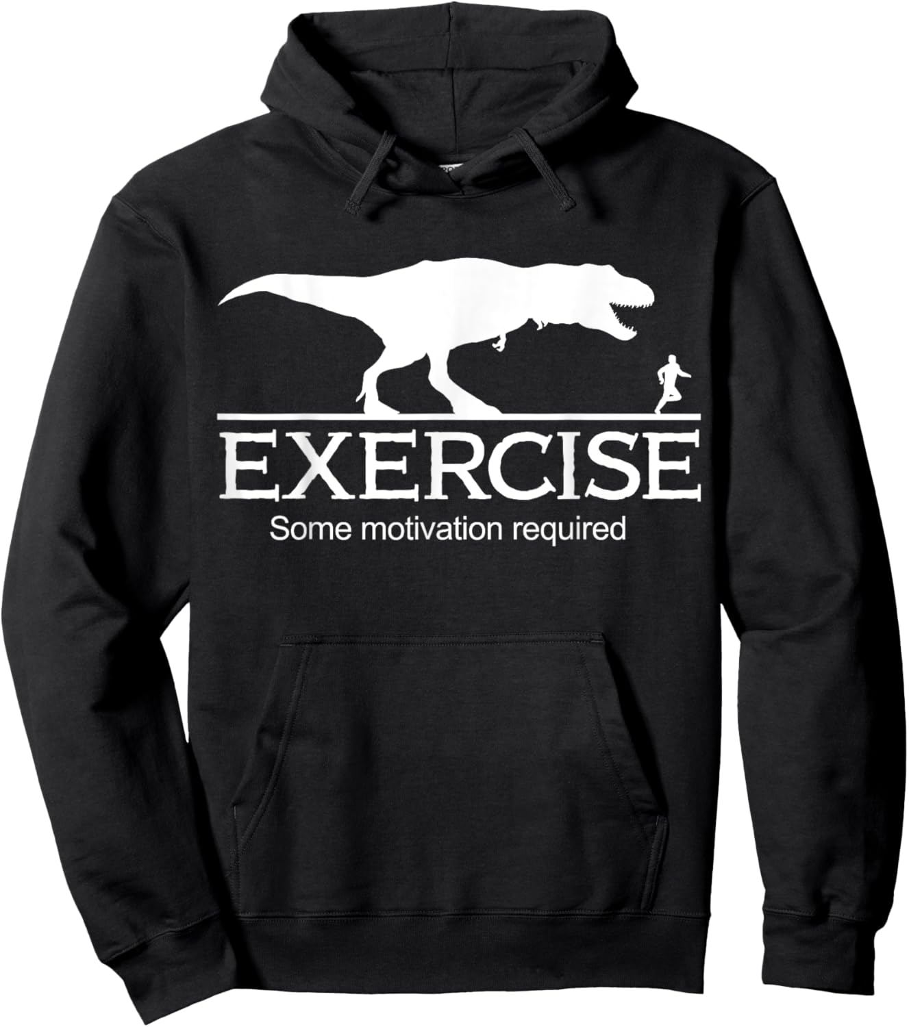 T-Rex Exercise Some Motivation Required Hoodie - Hoodie | Black