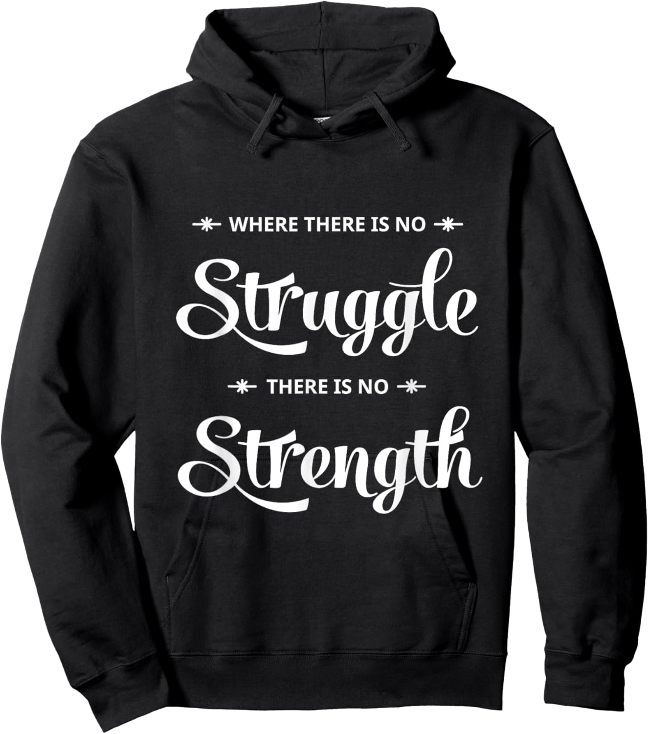 Where There Is No Struggle There is No Strength Hoodie - Hoodie | Black