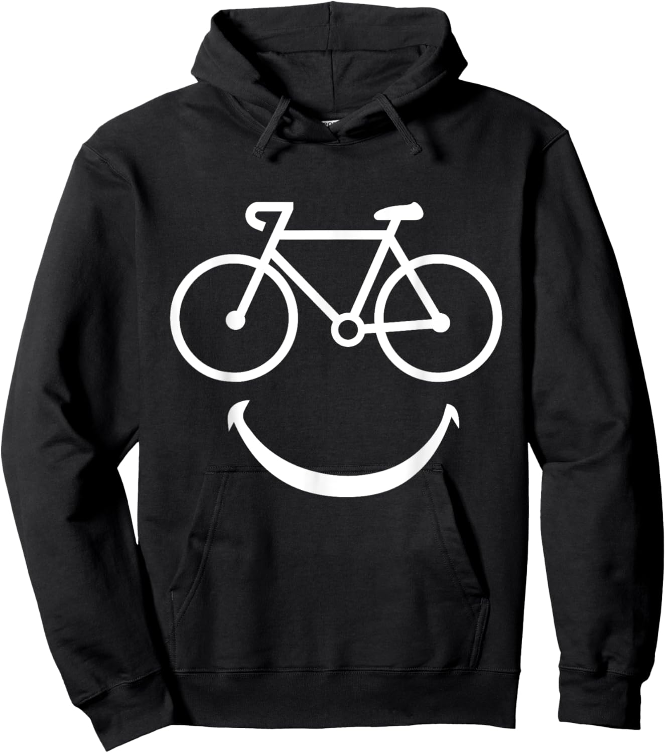 Funny Bicycle Smiling Face Biker Bicycle Smiling Face Hoodie - Hoodie | Black