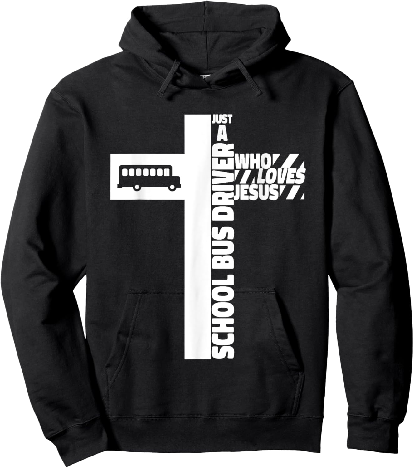 School Bus Driver Cross Jesus Faith Hoodie - Hoodie | Black
