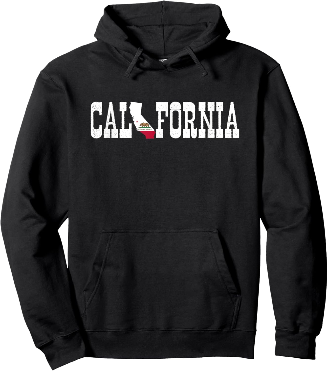 California State and California Flag Pride for California Hoodie - Hoodie | Black