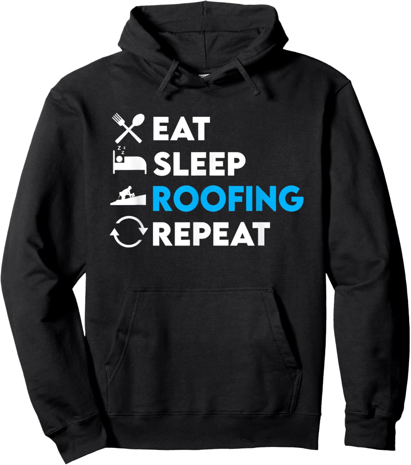 Funny Roofer Design Roofing Craft Roofer Hoodie - Hoodie | Black