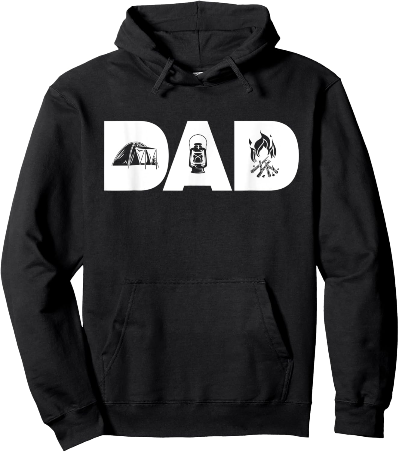 Dad The Camper Tent Camping Dad Father's Day Camper Gift Hoodie - Hoodie | Black