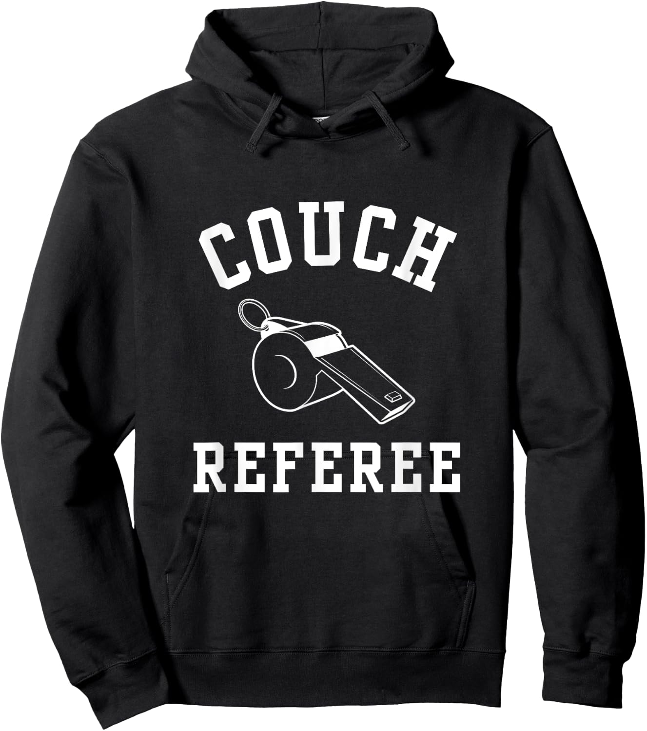 Couch Referee Armchair Football Whistle Hoodie - Hoodie | Black