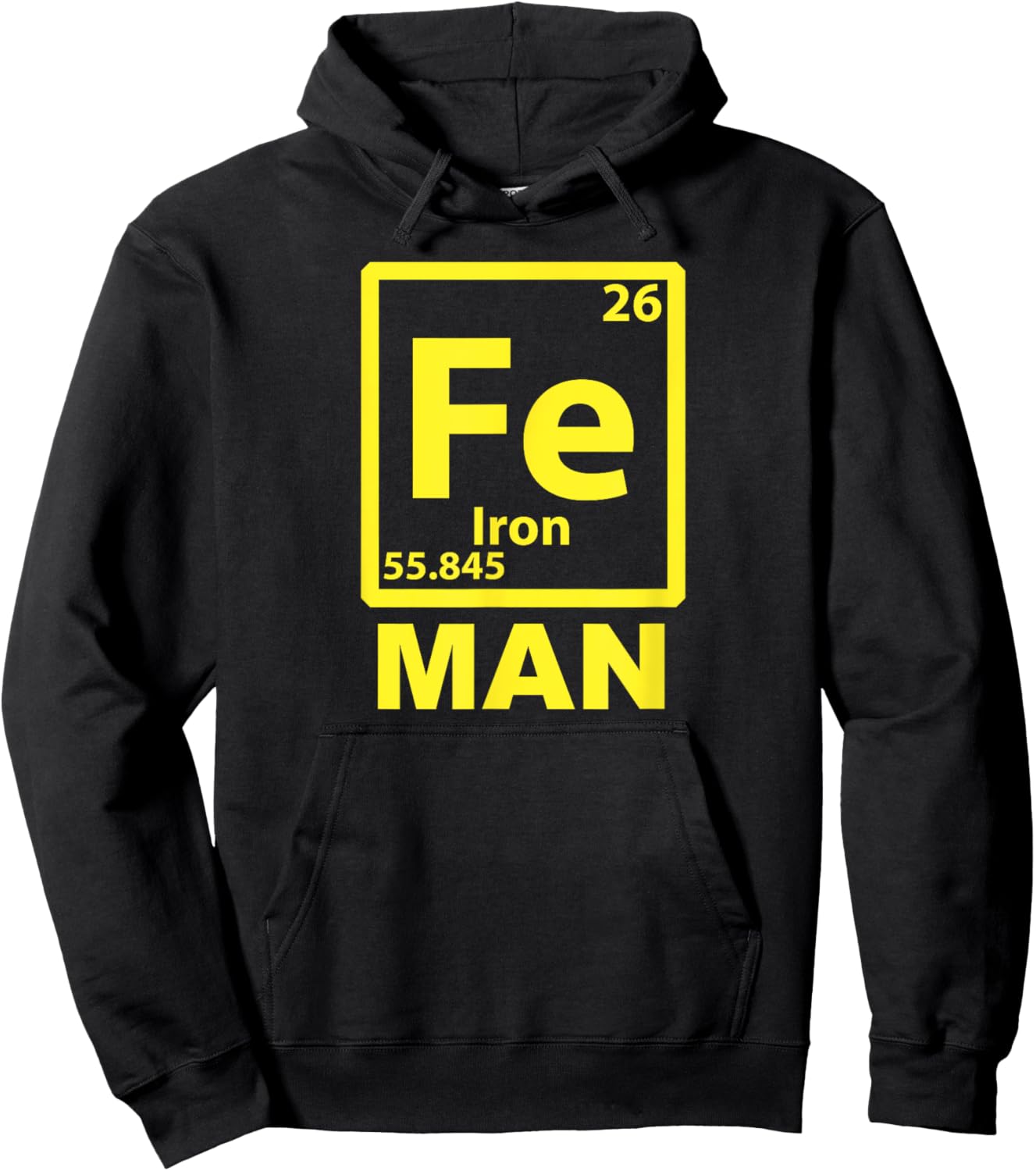 Miftees Funny Science Iron (Fe) Man Hoodie - Hoodie | Black