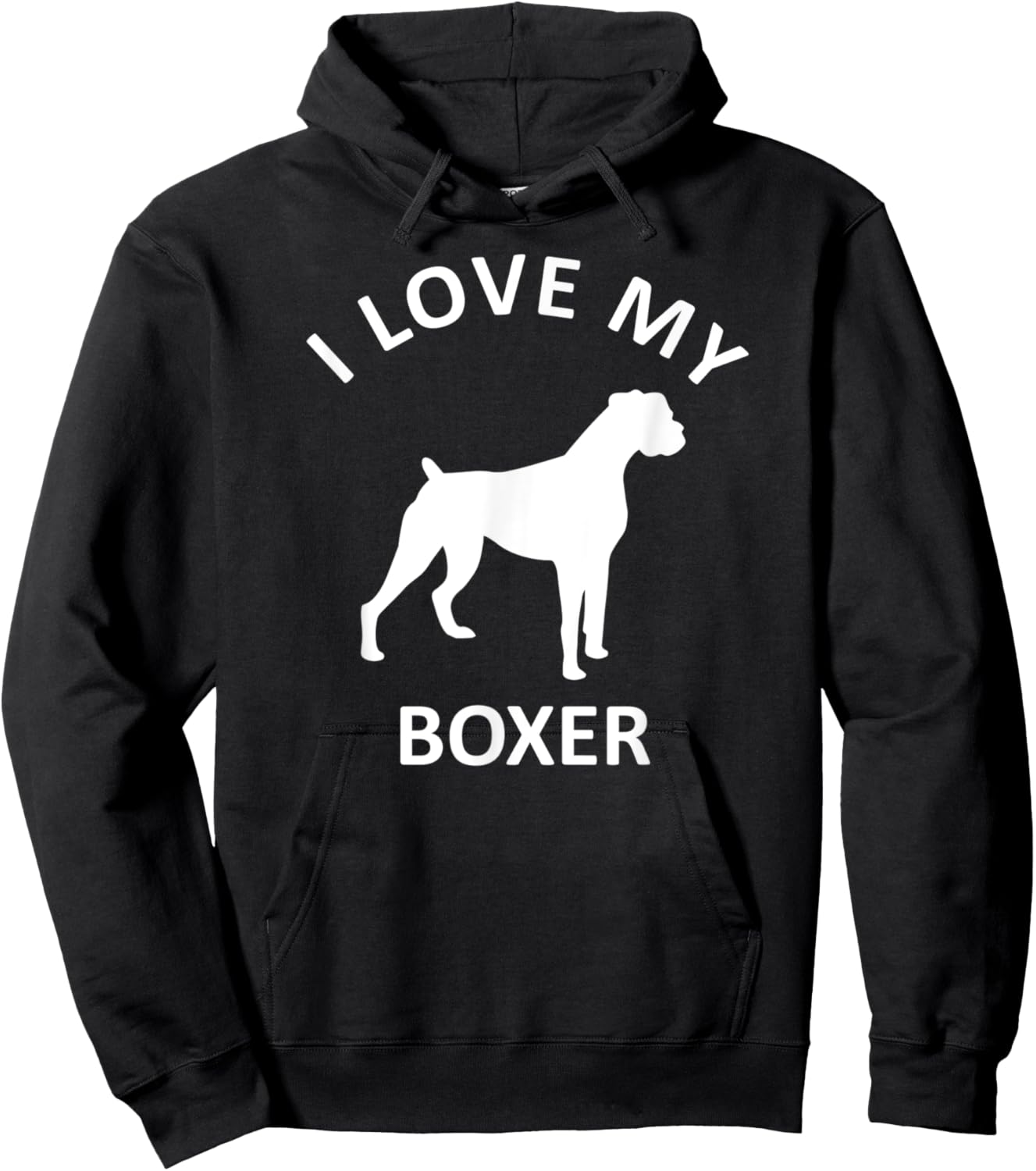 I Love My Boxer Dog Shirt Dogs Lover Pet Owner Mom Dad Cool Women Kids Hoodie - Hoodie | Black