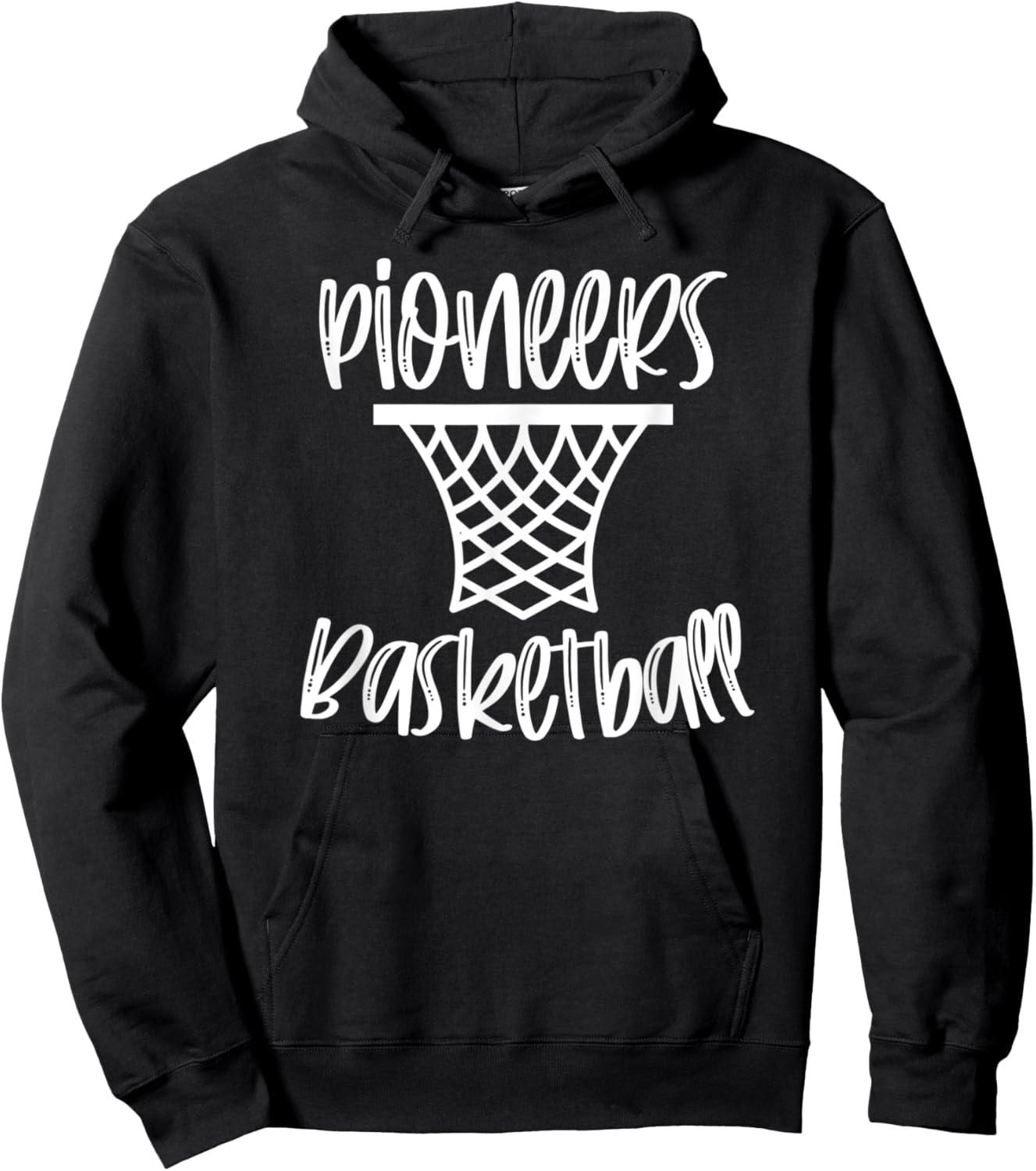 Pioneers Basketball Team Mascot School Spirit Game Night Hoodie - Hoodie | Black