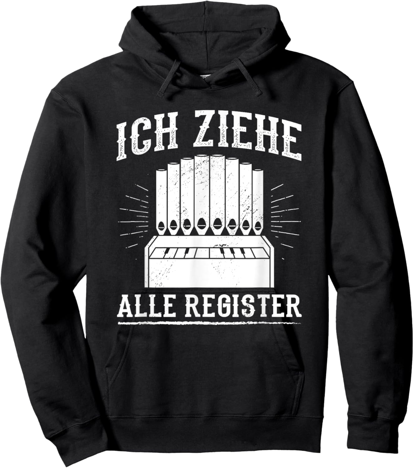 Ziehe Alle Register Organ Organ Player Church Music Organist Hoodie - Hoodie | Black